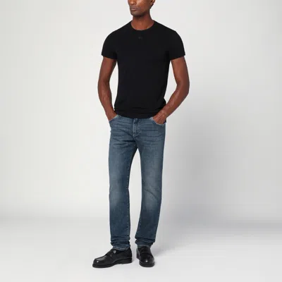 Dolce & Gabbana T-shirt With Logo Embroidery In Black