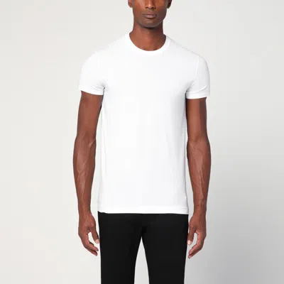 Dolce & Gabbana Dolce&gabbana White T-shirt With Logo Embroidery