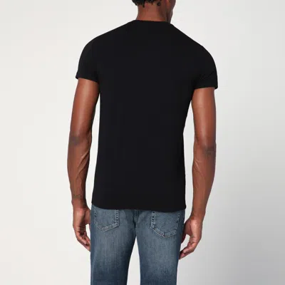 Dolce & Gabbana T-shirt With Logo Embroidery In Black