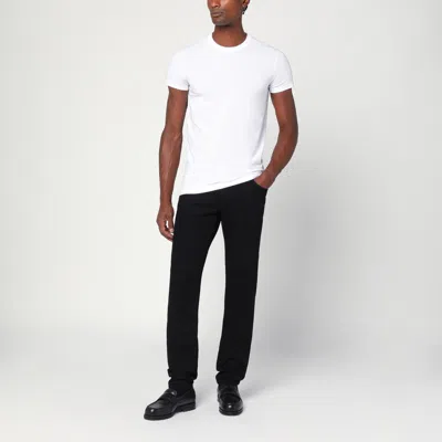 Dolce & Gabbana Dolce&gabbana White T-shirt With Logo Embroidery