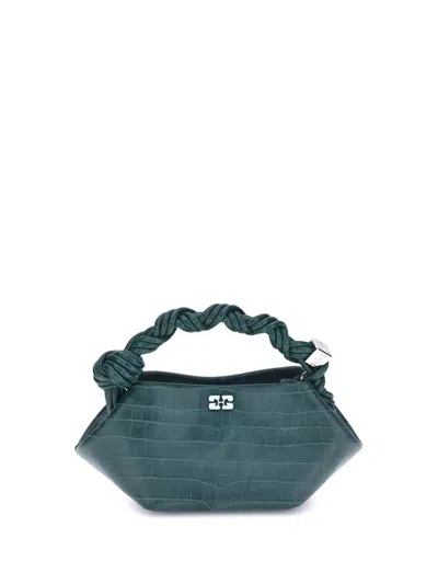 Ganni Women Bou Mini Crocodile Patent Leather Handbag