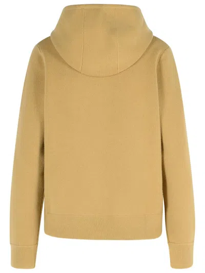 Burberry Flax Cashmere Blend Sweatshirt In Brown