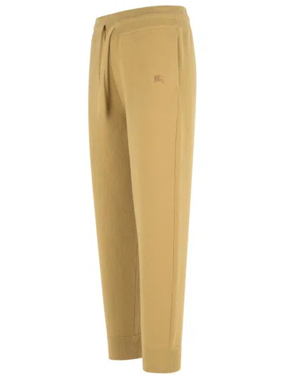 Burberry 'flax' Cashmere Blend Jogging Pants In Brown