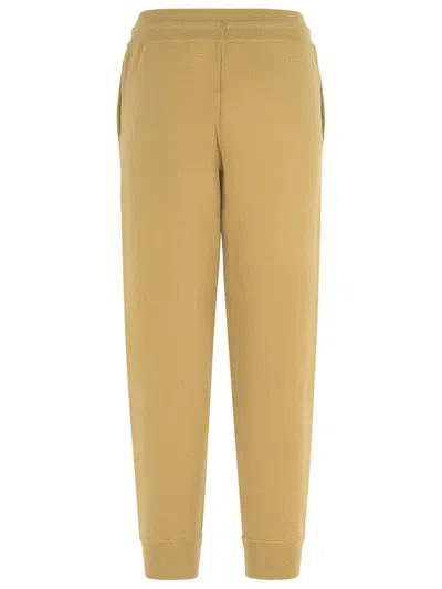 Burberry 'flax' Cashmere Blend Jogging Pants In Brown