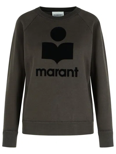 Isabel Marant Étoile 'millyny' Black Cotton Blend Sweatshirt In Brown