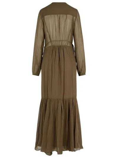 Isabel Marant Étoile Viscose Dress Button Detailing In Brown