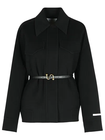Sportmax Belted Wool Jacket In Black