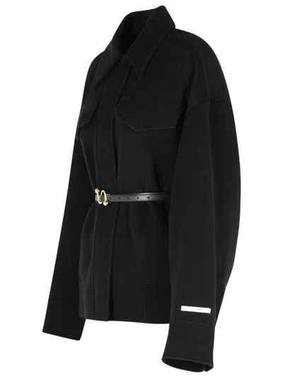 Sportmax Belted Wool Jacket In Black