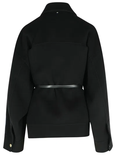 Sportmax Belted Wool Jacket In Black
