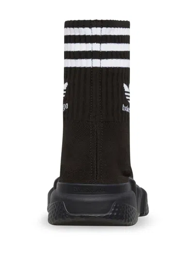 Adidas X Balenciaga Speed Lt Sneakers In Black