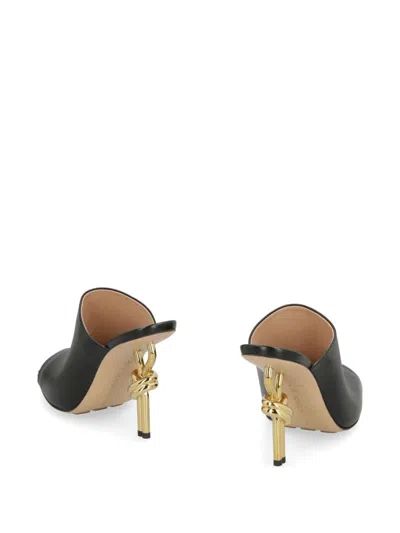 Bottega Veneta Knot Leather Mules In Black