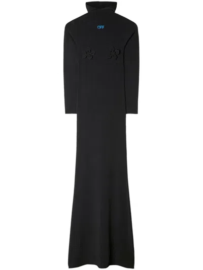 Off-white Off White High Neck Long Dress