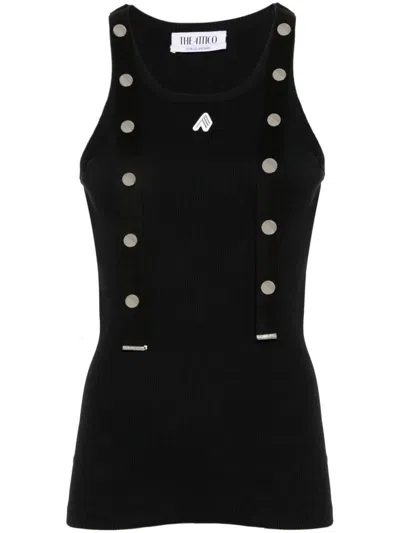 Attico Black Cotton Tank Top