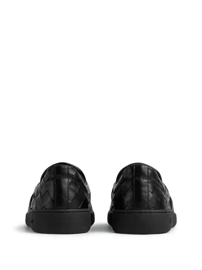 Bottega Veneta Sawyer Braided Slip On Sneakers Shoes In Black
