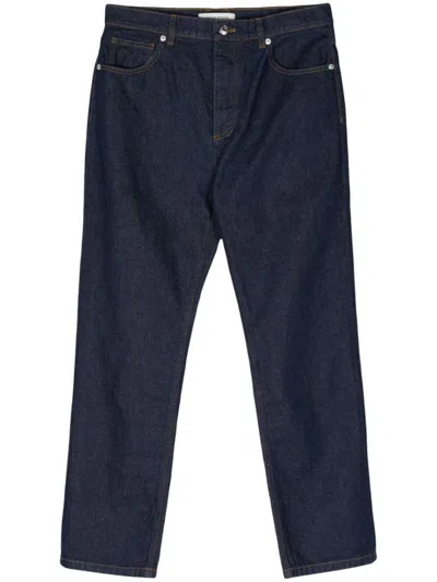 Maison Kitsuné Wide Leg Jeans In Blue