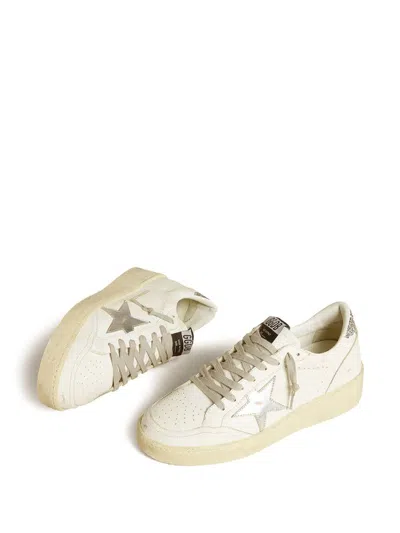 Golden Goose Ball Star Leather Sneakers In Neutral