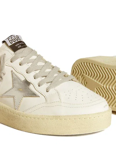 Golden Goose Ball Star Leather Sneakers In Neutral