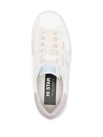 Golden Goose Leather Star Patch Low Top Sneakers In White