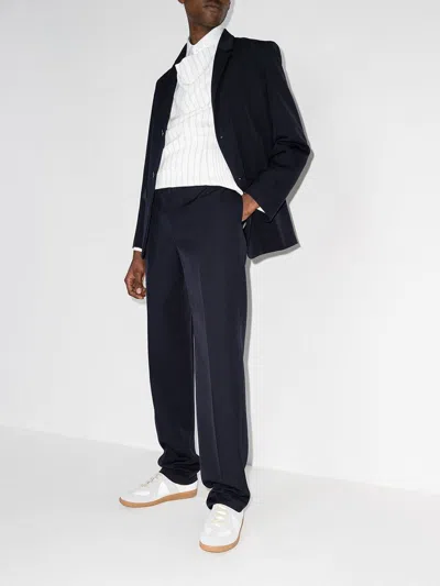 Maison Margiela Off White Leather And Grey Suede Replica Sneakers In White