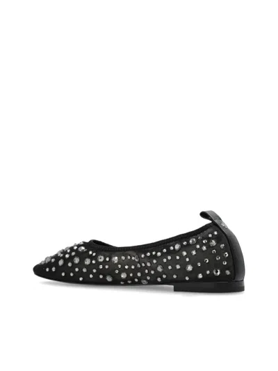 Tory Burch Crystal Ballet Flats In Black