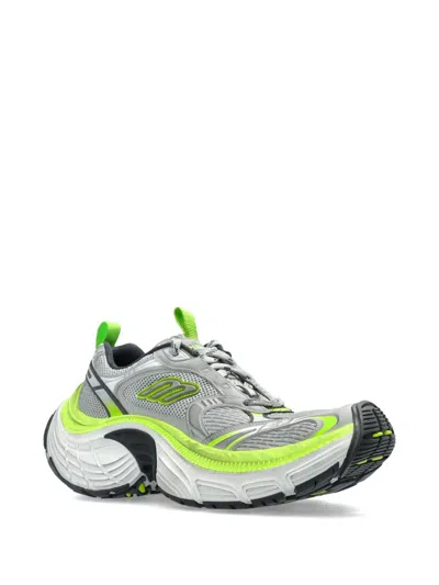 Balenciaga Multicolor Mesh And Rubber 6xl Sneakers In Gray