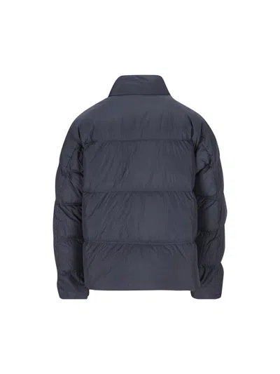 Stone Island Quilted Nylon Puffer Jacket In Blue