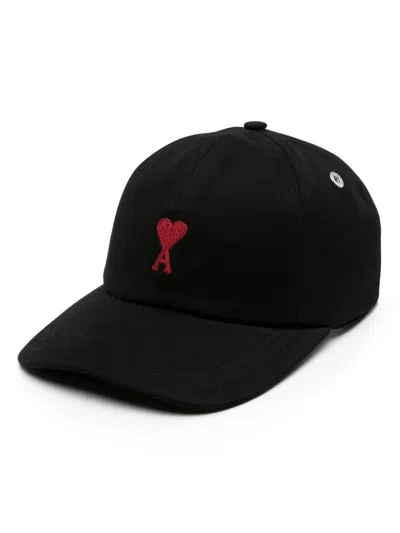Ami Alexandre Mattiussi Ami Paris Ami Paris De Coeur Baseball Cap In Black
