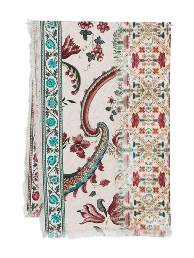 Pierre-louis Mascia Pierre Louis Mascia Printed Silk Scarf In Multi