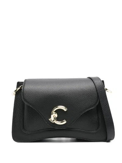 Coccinelle Handbag Grained Leather In Black