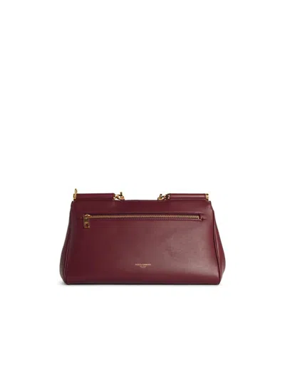 Dolce & Gabbana Bordeaux Handbag With Key And Padlock Detail And Adjustable And Removable Shoulder Strap In Burgundy