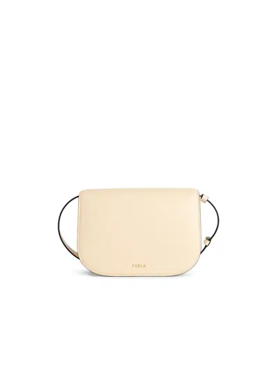 Furla Mini Crossbody Bag 'sfera' Structured Shape In Yellow