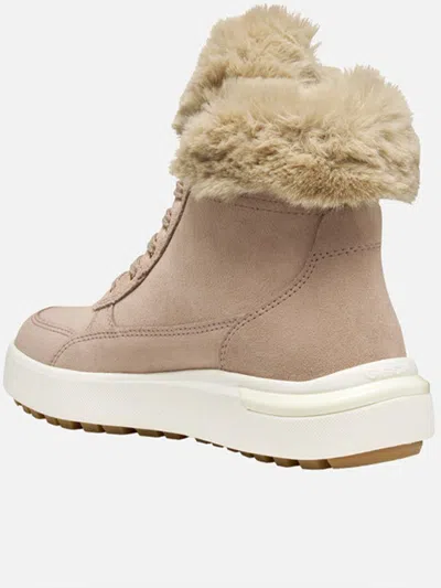 Geox Dayla Abx Fur-trimmed Boots In Brown