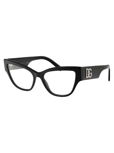 Dolce & Gabbana Black Acetate Glasses In Black