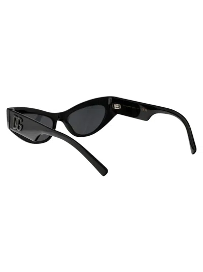 Dolce & Gabbana Black Acetate Sunglasses In Black