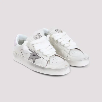 Golden Goose Vintage-inspired Distressed Sneakers With Prominent Star Detail
