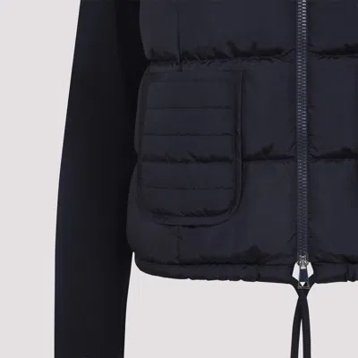 Moncler Navy Blue Padded Wool Zip-up Cardigan