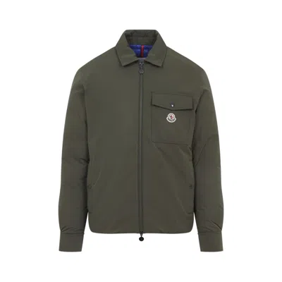 Moncler Vigeon Down Shirt Jacket In Gray