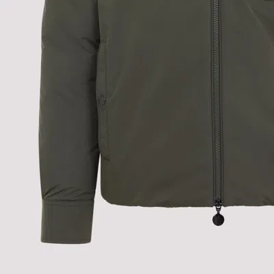 Moncler Vigeon Down Shirt Jacket In Gray