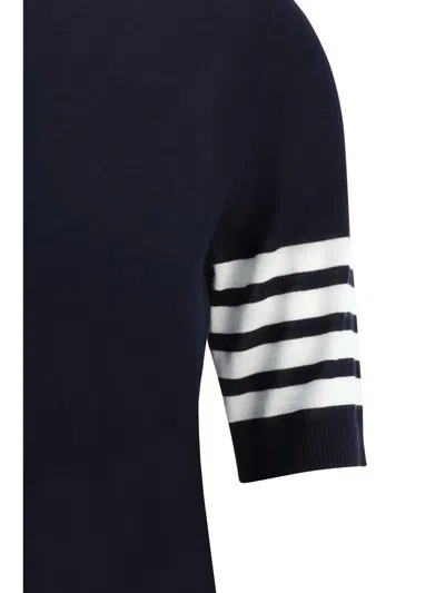 Thom Browne Fine Merino Wool Short-sleeve Turtleneck Sweater