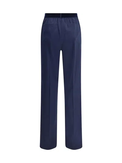 Tom Ford Silk Pants In Blue