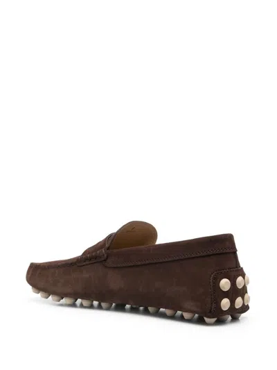 Tod's Gommino Moccasins In Suede In Brown