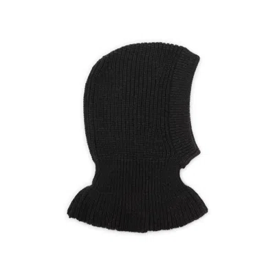 Lemaire Chunky-knit Neck Flap Balaclava In Black