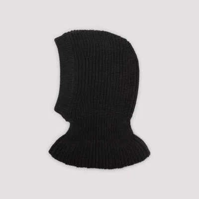 Lemaire Chunky-knit Neck Flap Balaclava In Black
