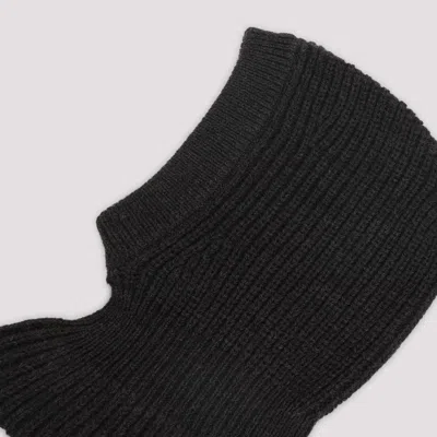 Lemaire Chunky-knit Neck Flap Balaclava In Black