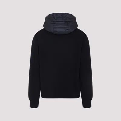 Moncler Padded Hooded Jacket In Blue