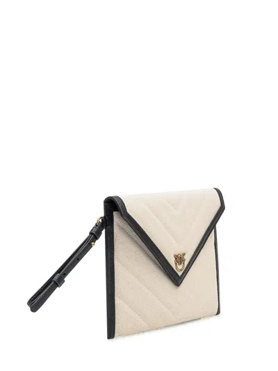 Pinko Flat Canvas Clutch Bag