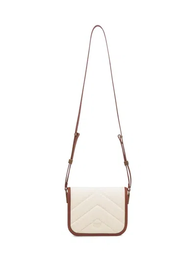 Pinko Small Square Shoulder Love Bag In Canvas And Leather