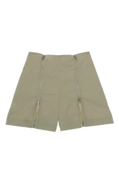 Helmut Lang Mesh Inset Zipper Shorts