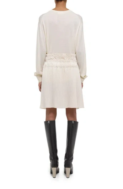Helmut Lang Pleated Drawstring Waist Skirt