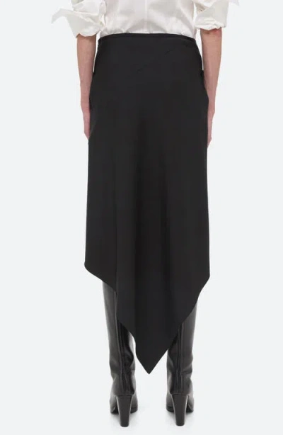Helmut Lang Scarf Hem Virgin Wool Maxi Skirt